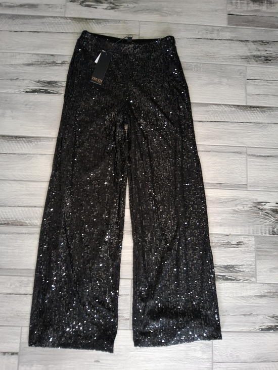 Truth By Republic Pants - Sequin Wide-Leg Pants in Black